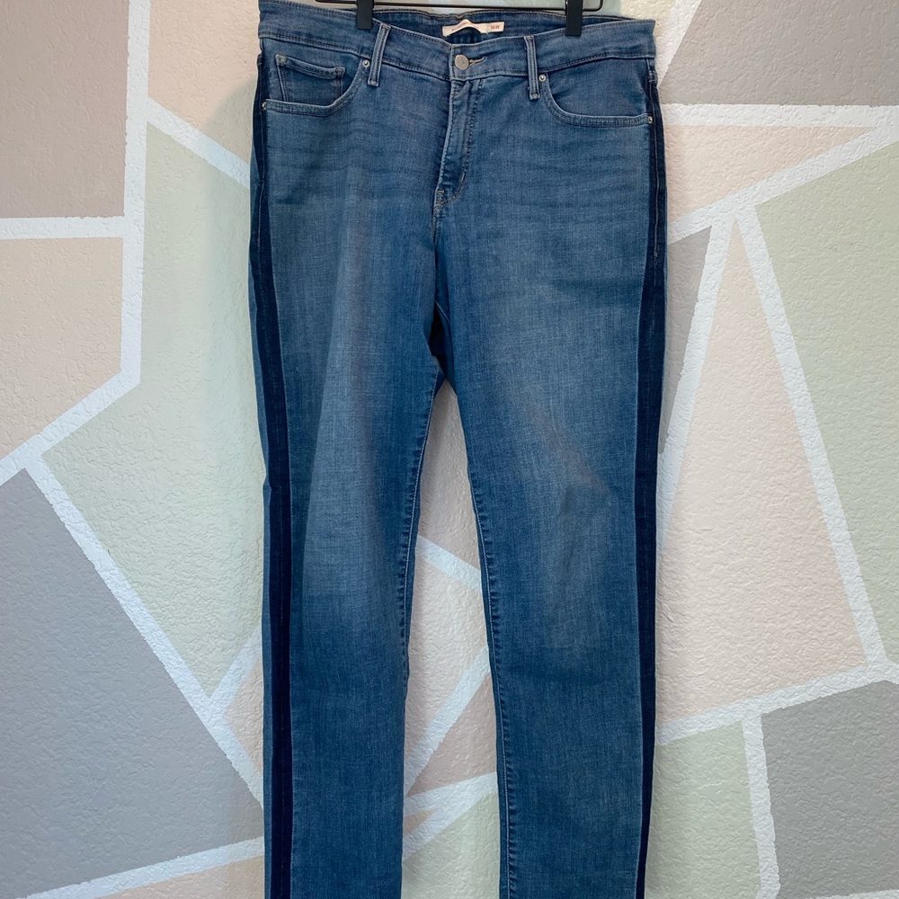 Levi’s Women’s 311 Shaping Skinny Jeans Two Tone Raw Hem - Size 16W